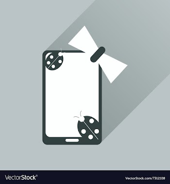 Flat web icon with long shadow mobile phone vector image