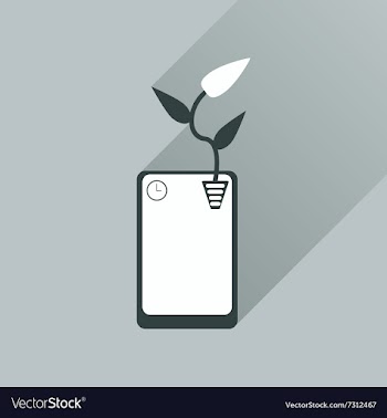 Flat web icon with long shadow mobile phone vector image
