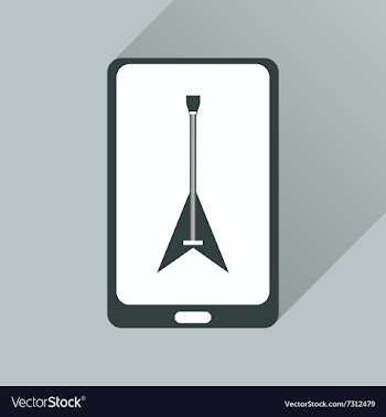 Flat web icon with long shadow mobile phone vector image