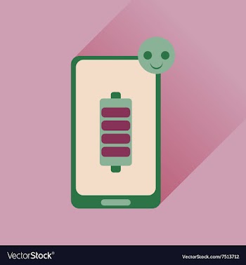 Flat web icon with long shadow mobile phone vector image