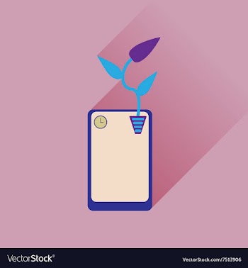 Flat web icon with long shadow mobile phone vector image
