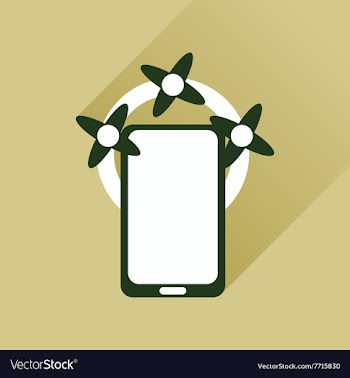 Flat web icon with long shadow mobile phone vector image