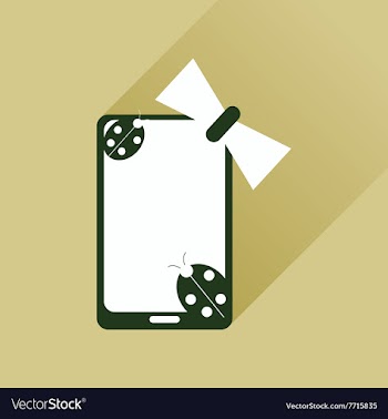 Flat web icon with long shadow mobile phone vector image
