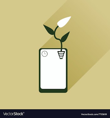 Flat web icon with long shadow mobile phone vector image