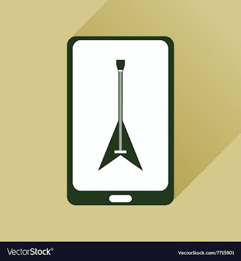 Flat web icon with long shadow mobile phone vector image