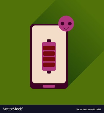 Flat web icon with long shadow mobile phone vector image