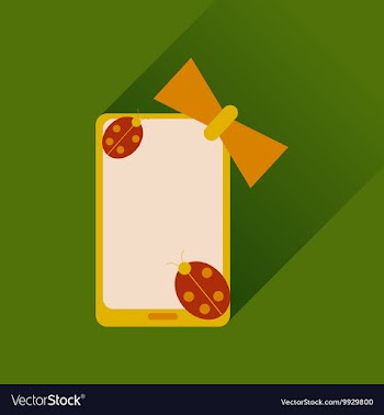 Flat web icon with long shadow mobile phone vector image
