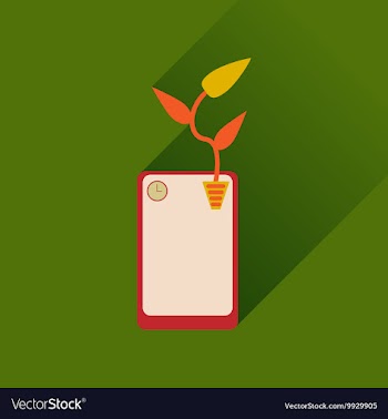Flat web icon with long shadow mobile phone vector image