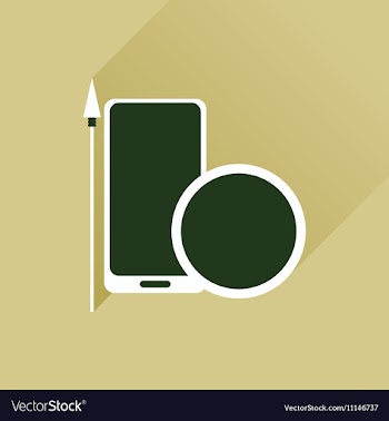 Flat web icon with long shadow mobile protection vector image