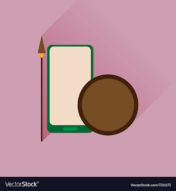 Flat web icon with long shadow mobile protection vector image