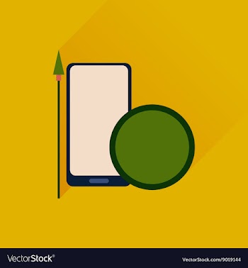 Flat web icon with long shadow mobile protection vector image