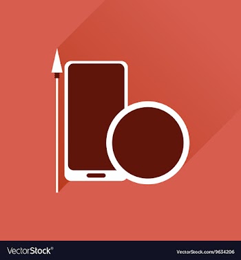 Flat web icon with long shadow mobile protection vector image
