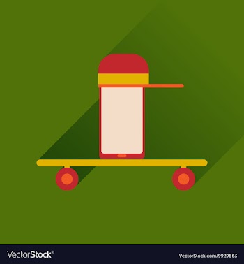 Flat web icon with long shadow mobile teenager vector image