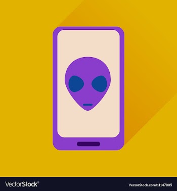 Flat web icon with long shadow mobile virus vector image