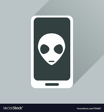 Flat web icon with long shadow mobile virus vector image