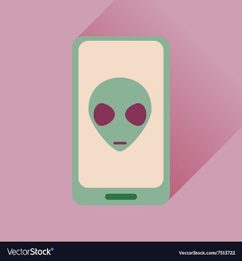 Flat web icon with long shadow mobile virus vector image