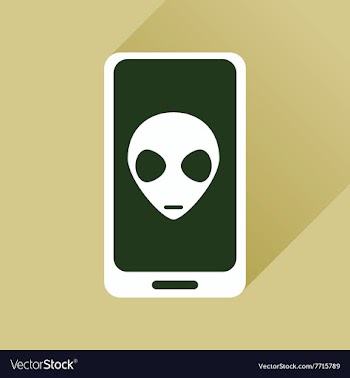 Flat web icon with long shadow mobile virus vector image
