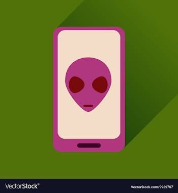 Flat web icon with long shadow mobile virus vector image