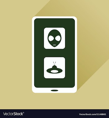 Flat web icon with long shadow mobile viruses vector image