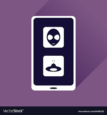 Flat web icon with long shadow mobile viruses vector image