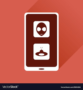 Flat web icon with long shadow mobile viruses vector image