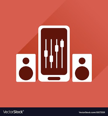 Flat web icon with long shadow mobile volume vector image