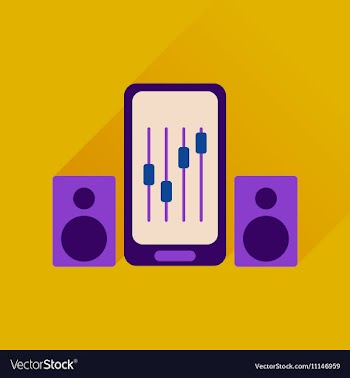 Flat web icon with long shadow mobile volume vector image