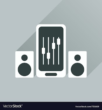 Flat web icon with long shadow mobile volume vector image