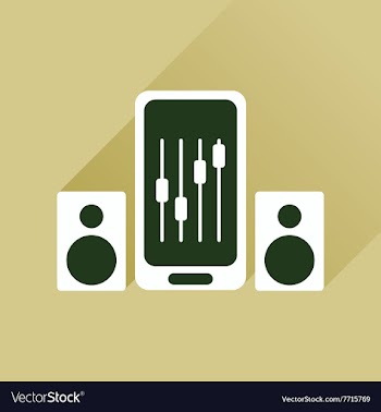 Flat web icon with long shadow mobile volume vector image