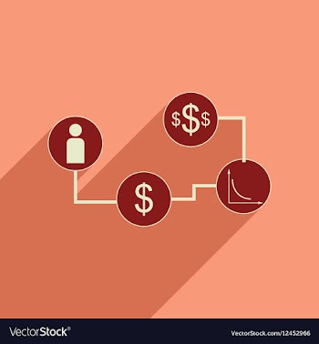 Flat web icon with long shadow monetary vector image