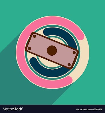 Flat web icon with long shadow money chart vector image