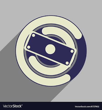 Flat web icon with long shadow money chart vector image