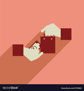 Flat web icon with long shadow money purchase vector image