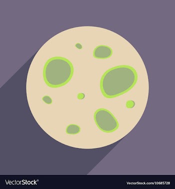 Flat web icon with long shadow moon vector image