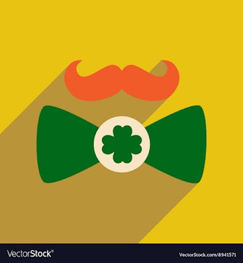 Flat web icon with long shadow mustache butterfly vector image