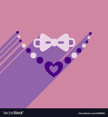 Flat web icon with long shadow necklace and tie vector image