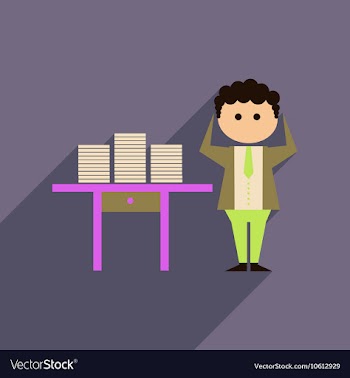 Flat web icon with long shadow office worker vector image