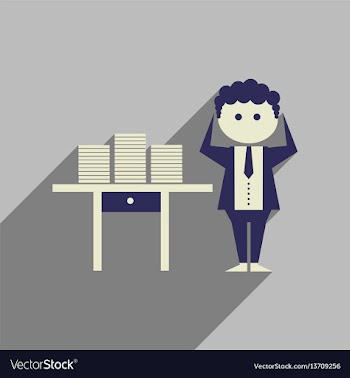 Flat web icon with long shadow office worker vector image