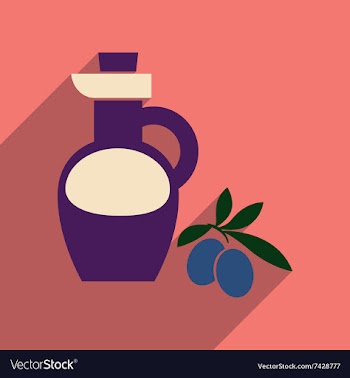 Flat web icon with long shadow olive oil vector image