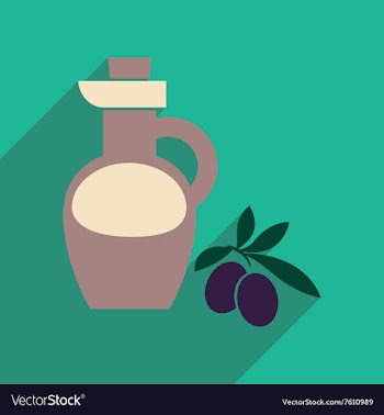 Flat web icon with long shadow olive oil vector image