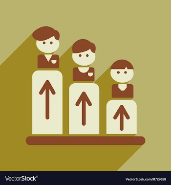 Flat web icon with long shadow people schedule vector image