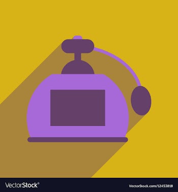 Flat web icon with long shadow perfume vector image