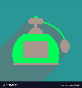 Flat web icon with long shadow perfume vector image