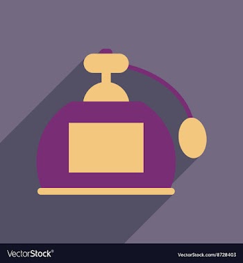 Flat web icon with long shadow perfume vector image