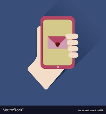 Flat web icon with long shadow phone in hand vector image