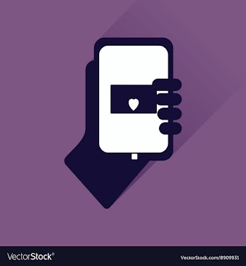 Flat web icon with long shadow phone in hand vector image
