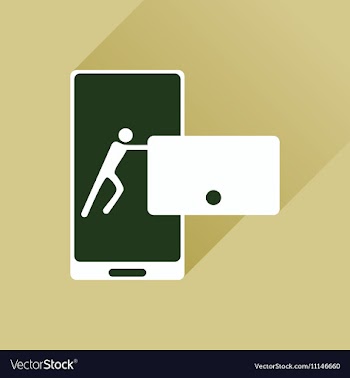 Flat web icon with long shadow phone message vector image