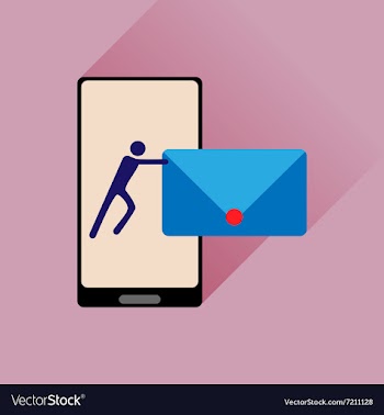 Flat web icon with long shadow phone message vector image