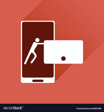 Flat web icon with long shadow phone message vector image