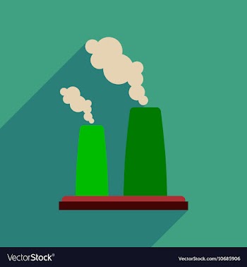 Flat web icon with long shadow pipe plant vector image